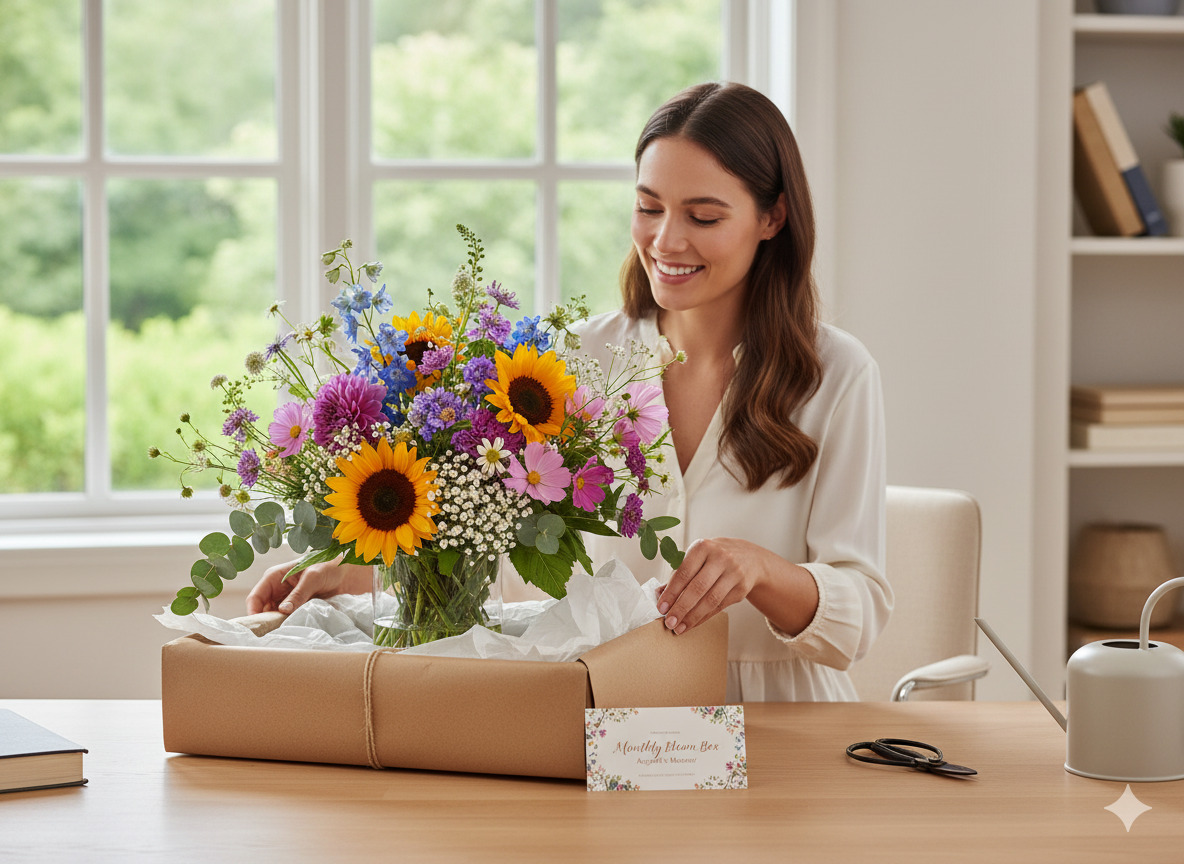 Monthly flower subscription service
